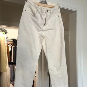 Everlane high rise straight jean in bone
